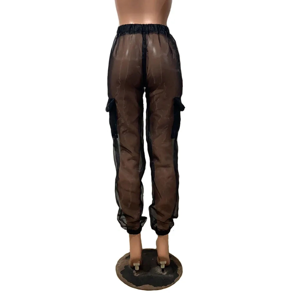 Mesh Pants With Side Pockets
