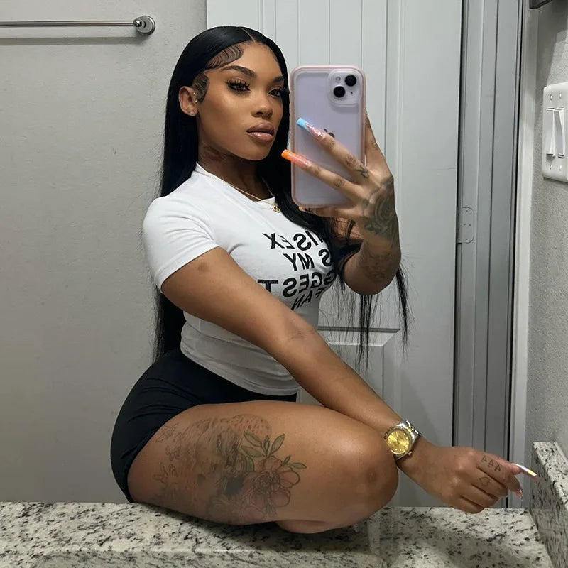 Fitted Short Sleeve Graphic T Shirt