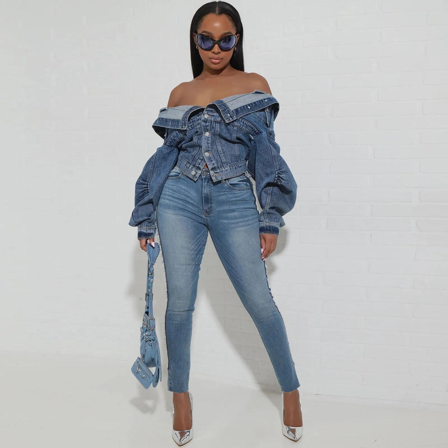 Turn-down Denim Jacket
