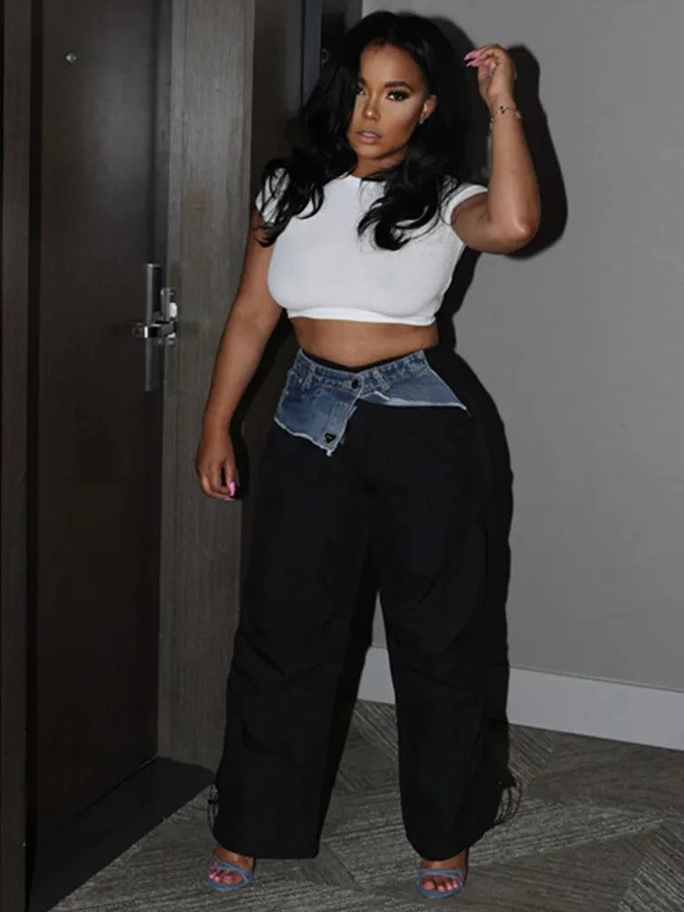 Denim Fashion Cargo Pants