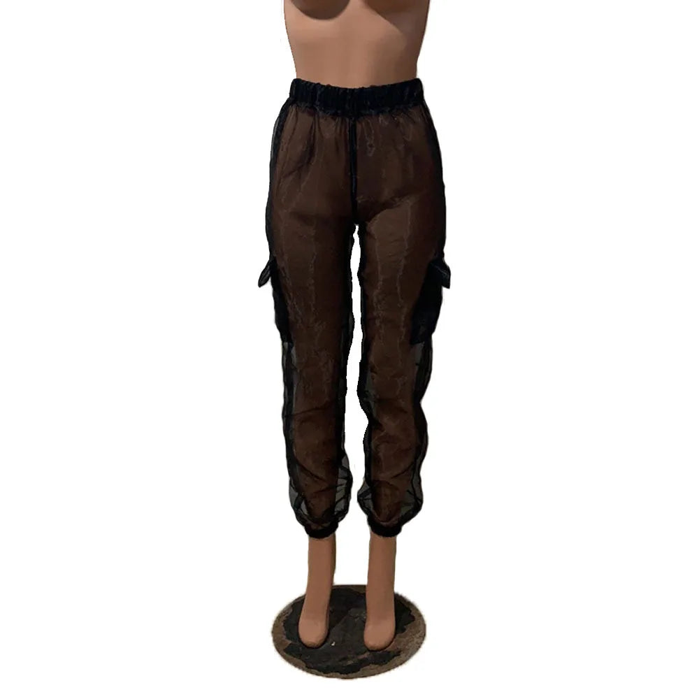 Mesh Pants With Side Pockets