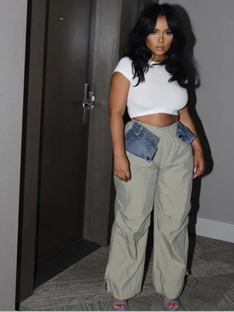 Denim Fashion Cargo Pants