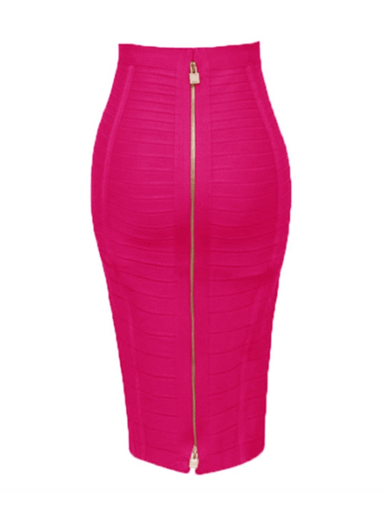 Bandage Knee Length Pencil Skirt