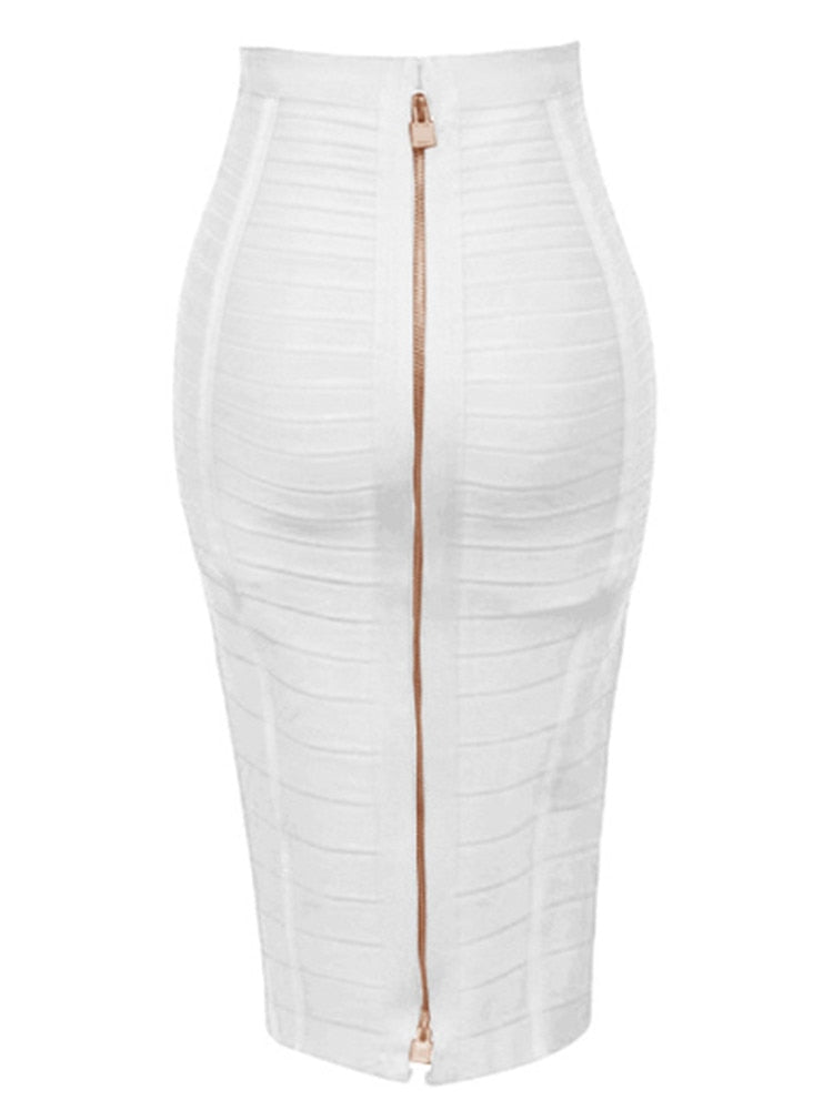 Bandage Knee Length Pencil Skirt