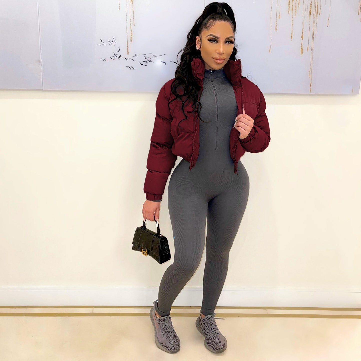 cute cropped puffer jackets