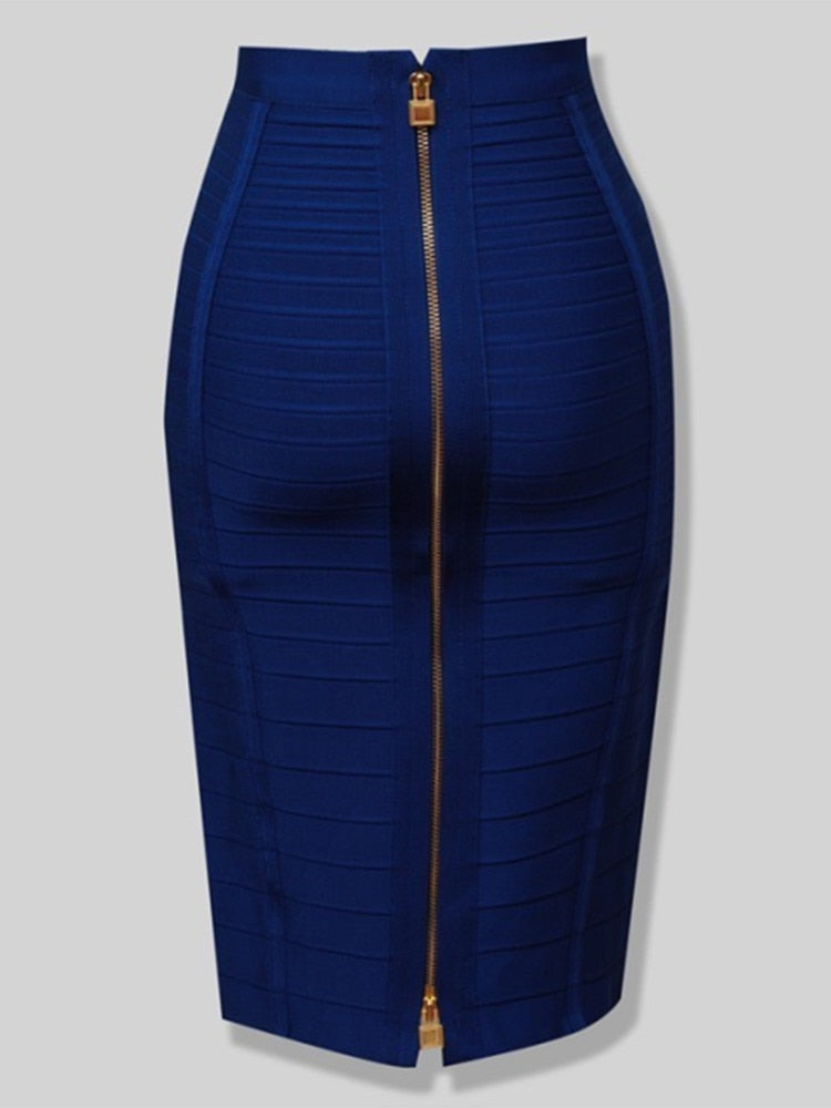 Bandage Knee Length Pencil Skirt