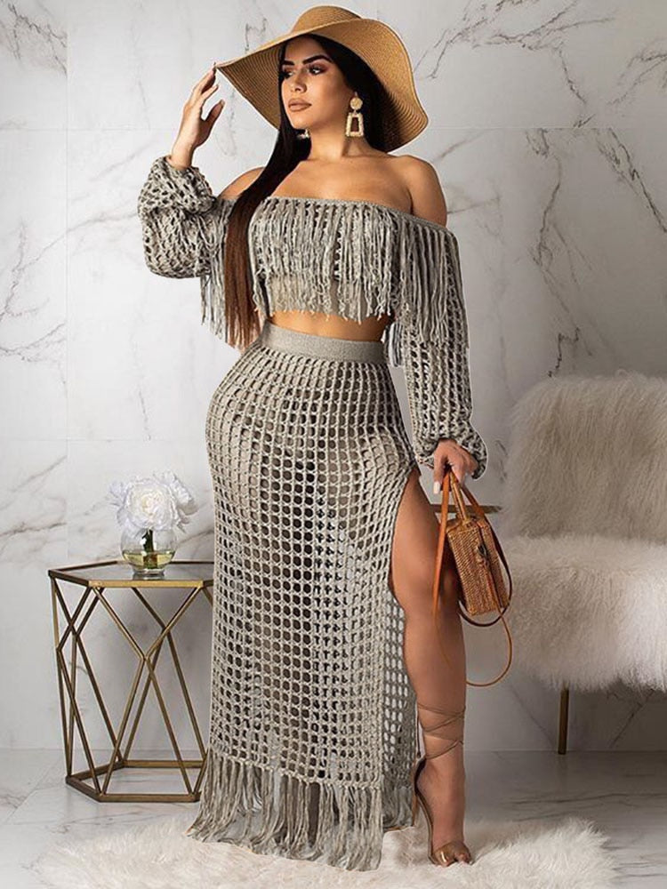 Piece Women Crop Swim Cover up skirt