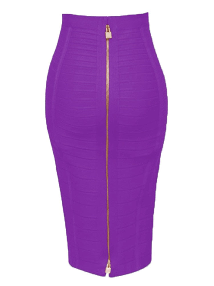 Bandage Knee Length Pencil Skirt