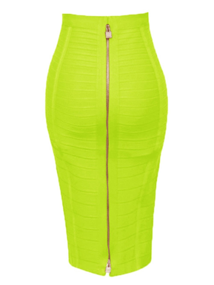 Bandage Knee Length Pencil Skirt