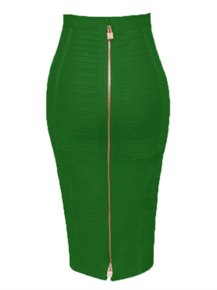 Bandage Knee Length Pencil Skirt
