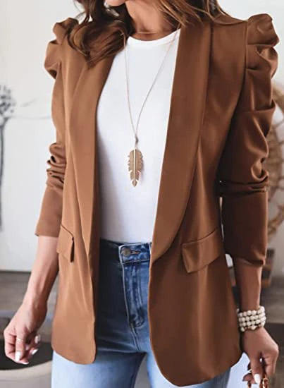 Casual Puff sleeve blazer