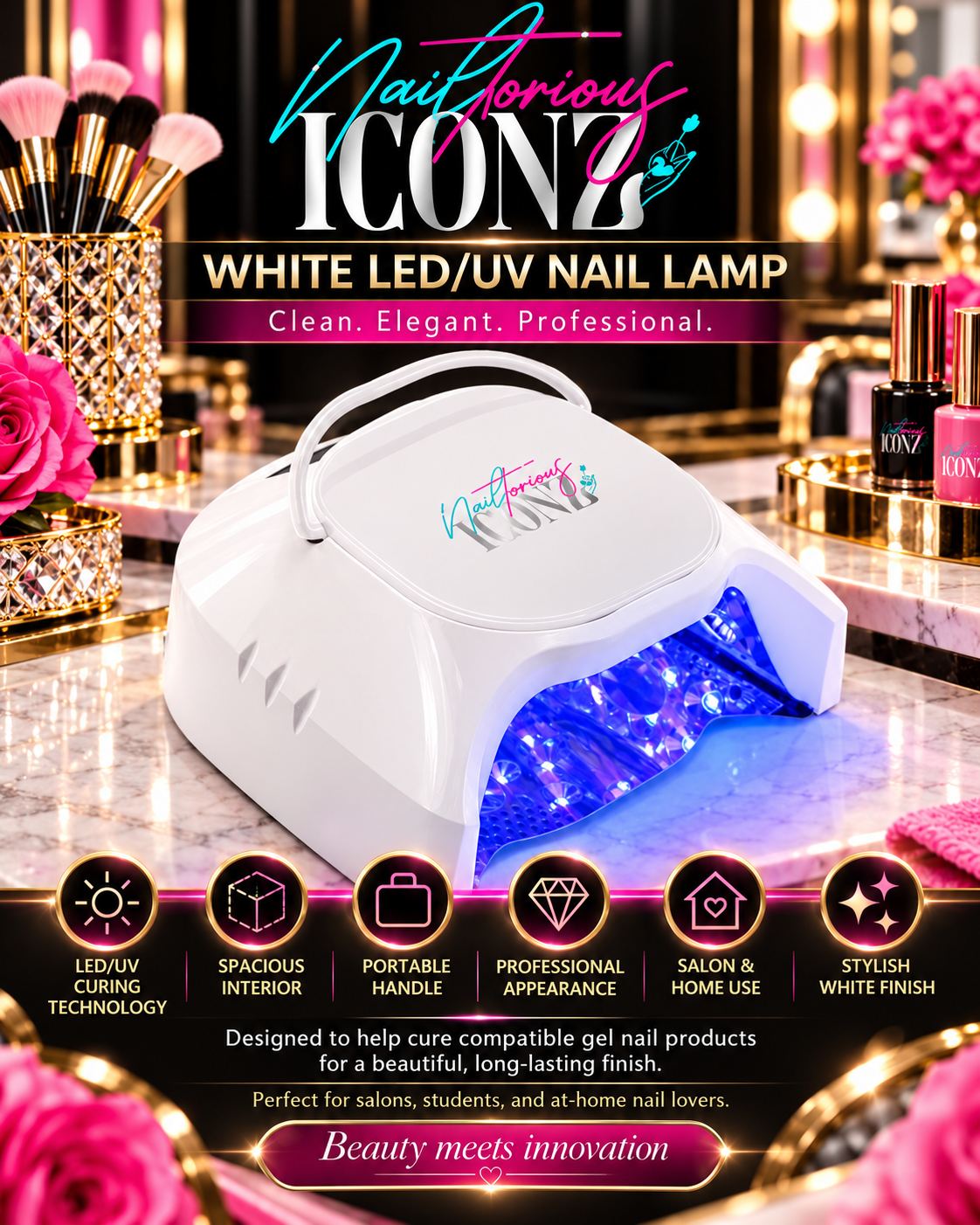 Nailtorious ICONZ Professional LED/UV Nail Lamp