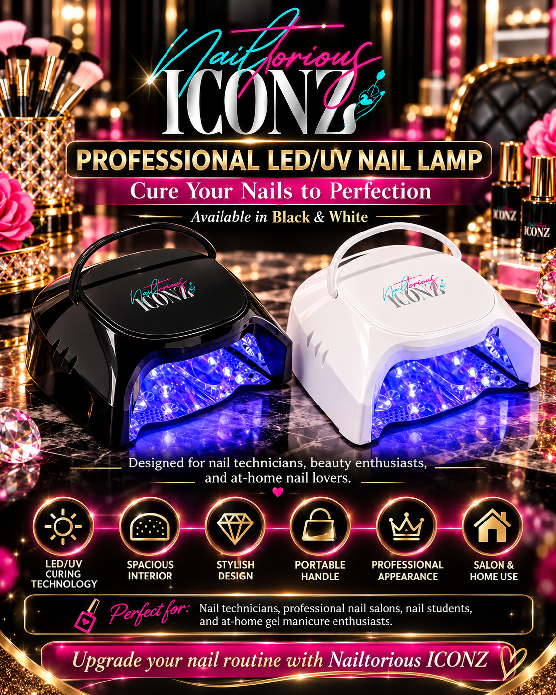 Nailtorious ICONZ Professional LED/UV Nail Lamp