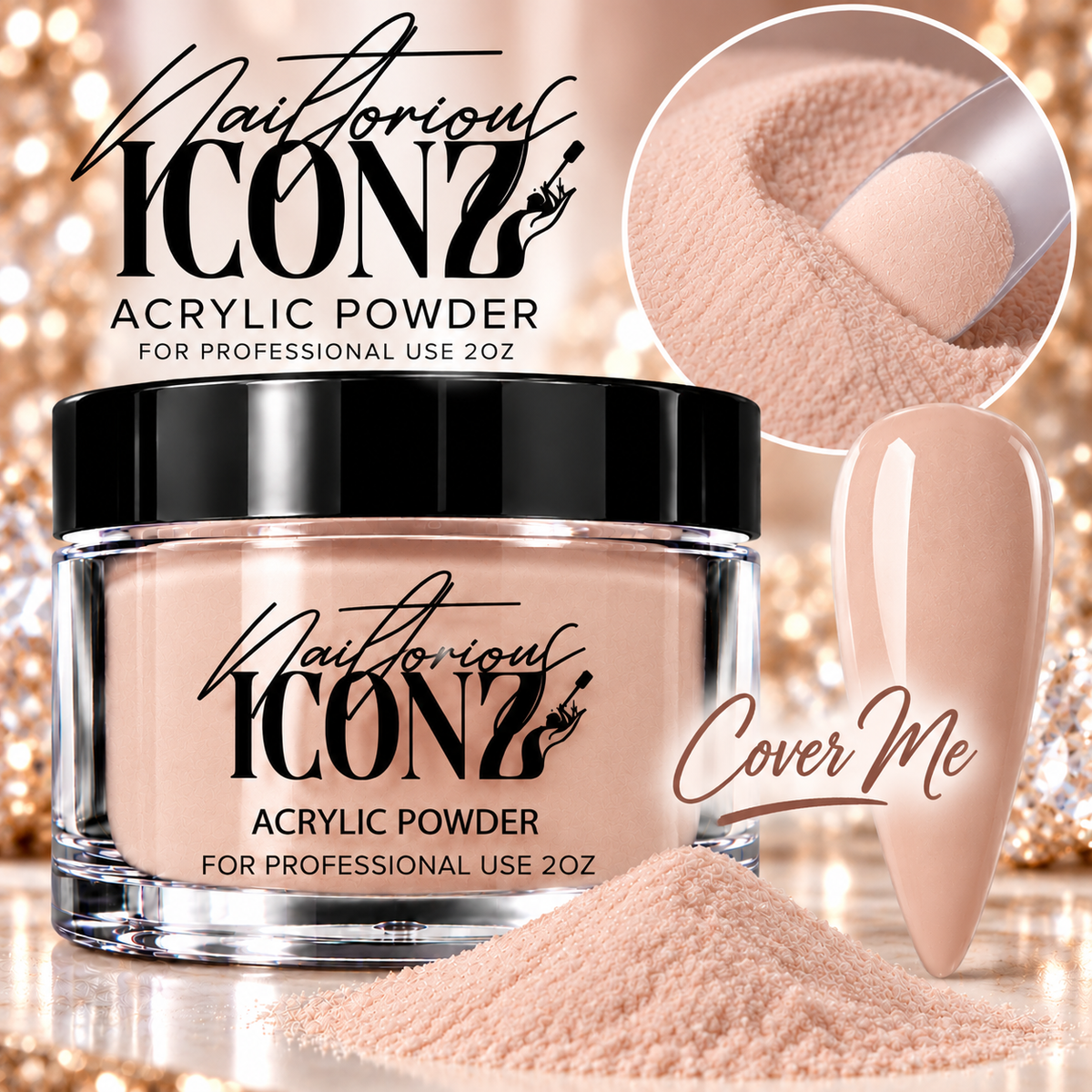 Nailtorious Iconz Professional Acrylic Powder – 2 oz