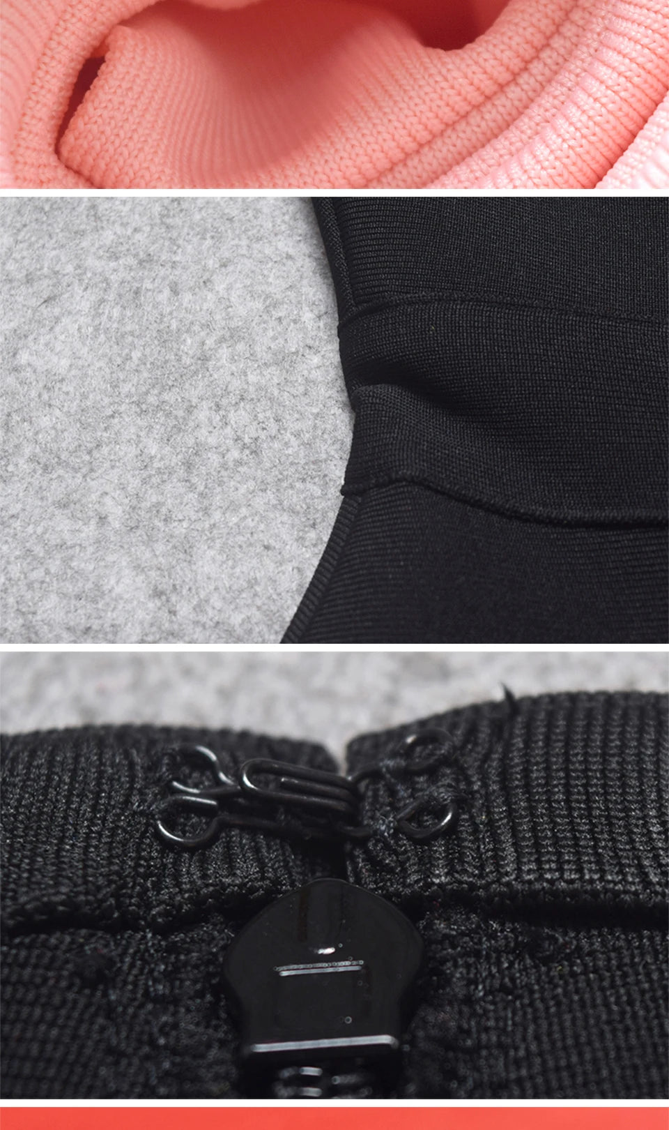 Zip Detail Turtleneck Midi Dress