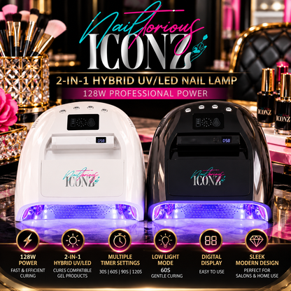 Nailtorious Iconz 128W 2-in-1 Hybrid UV/LED Nail Lamp