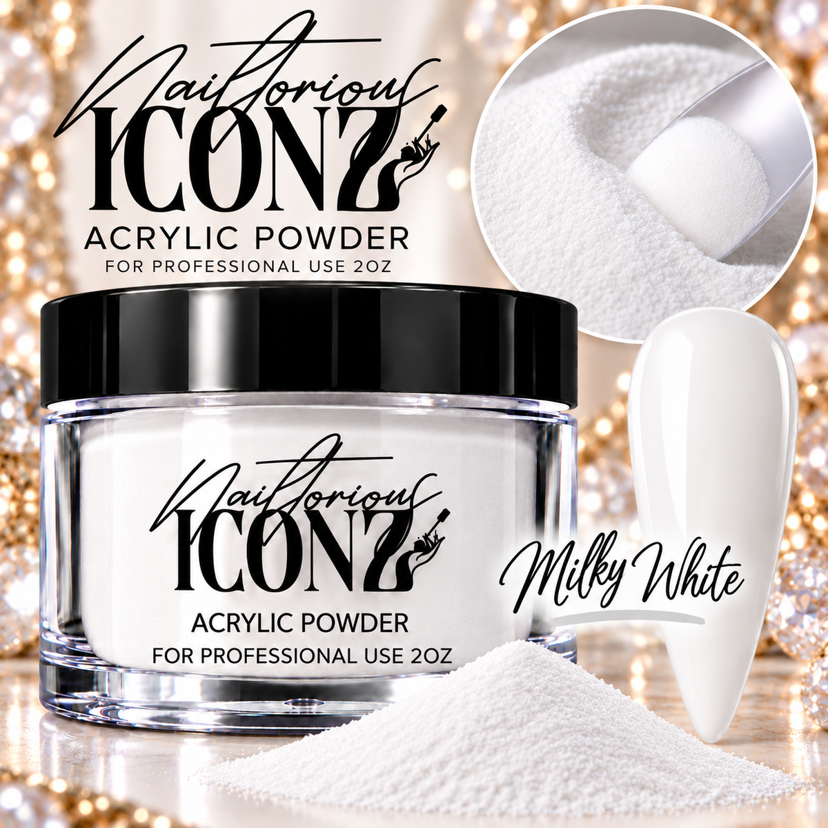 Nailtorious Iconz Professional Acrylic Powder – 2 oz