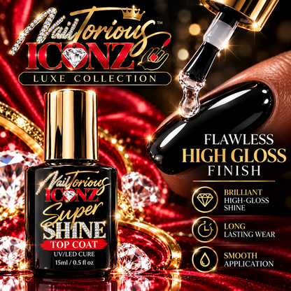 Nailtorious Iconz Luxe | Super Shine Gel Top Coat – 15ml