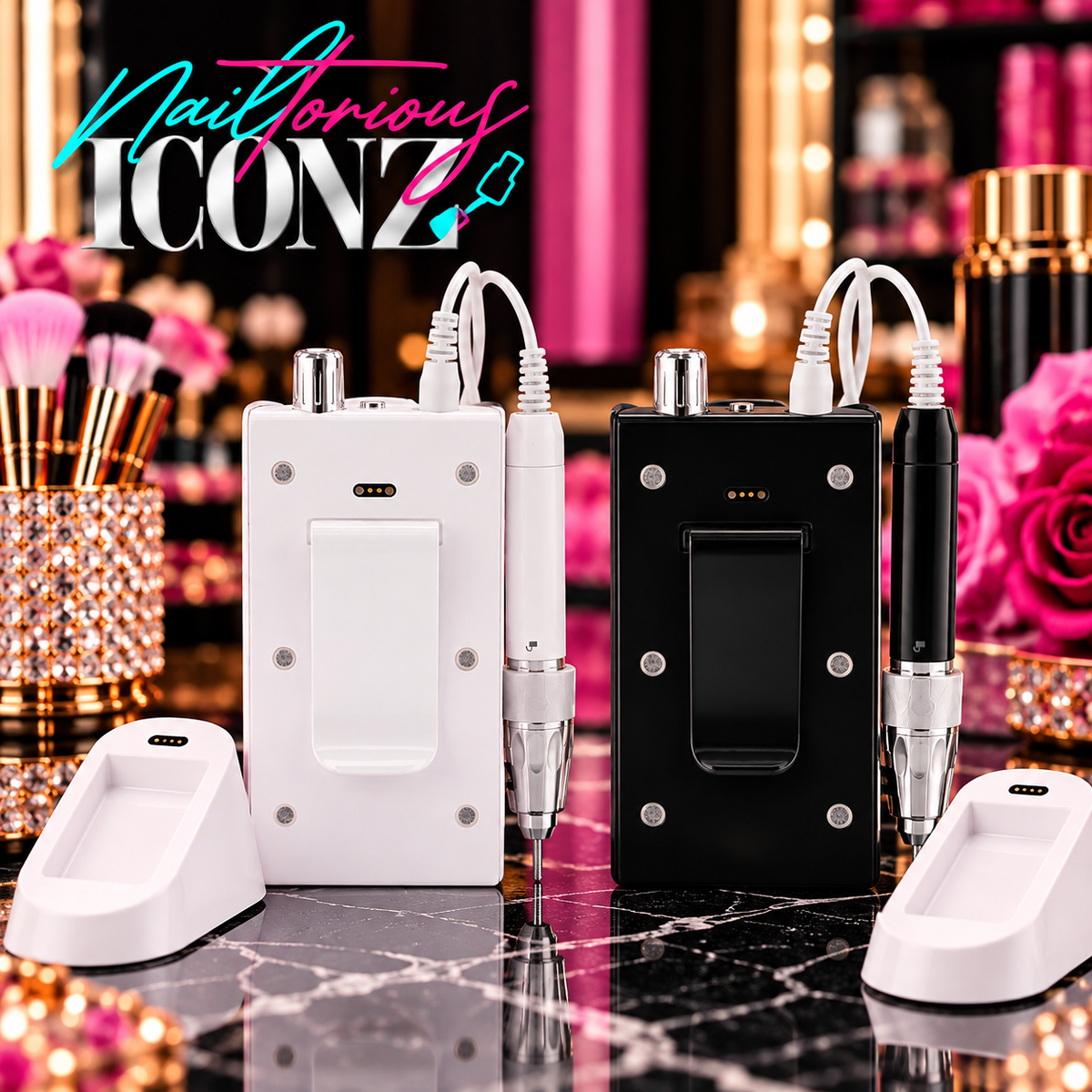 Nailtorious Iconz Professional Brushless E-File Nail Drill | 35,000 RPM