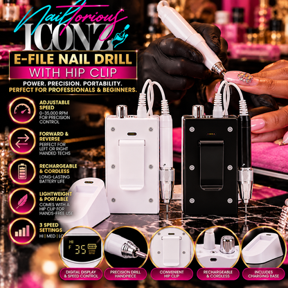 Nailtorious Iconz Professional Brushless E-File Nail Drill | 35,000 RPM