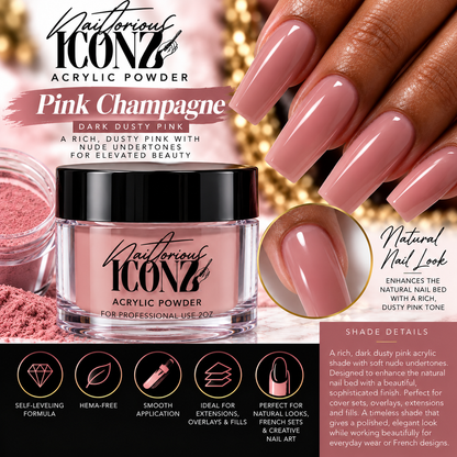 Nailtorious Iconz Professional Acrylic Powder – 2 oz