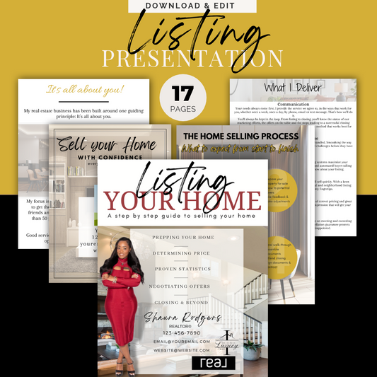 Editable Realtor Listing Presentation Template | Canva Real Estate Seller Presentation | Digital Download