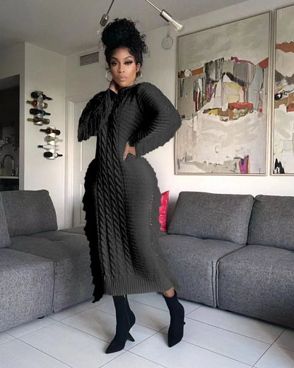 Tassel Knit Maxi Dress