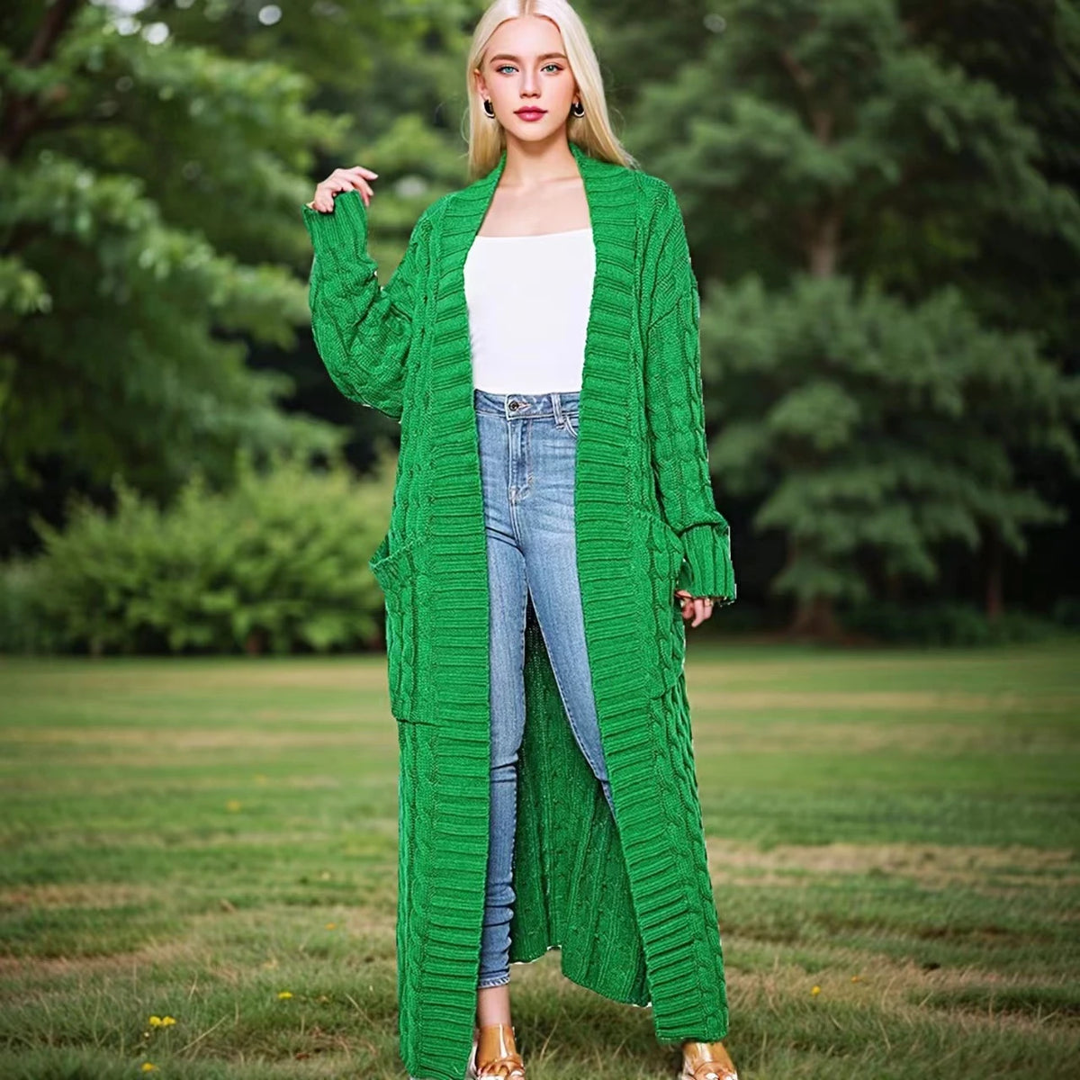 Super Long Cardigan With Pockets