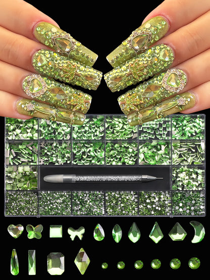 Glass Nail Rhinestone Decoration