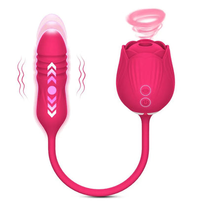 Rose Vagina Sucking Vibrator and Nipple Sucker