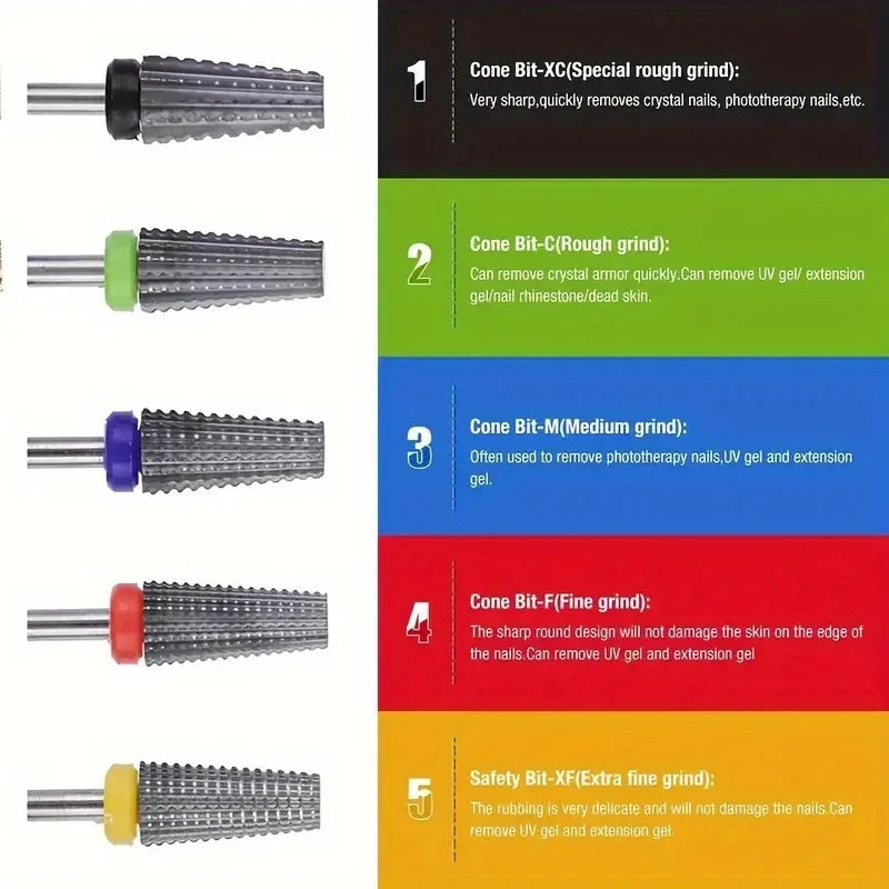Professional Ceramic 5 in 1  Nail Drill Bit