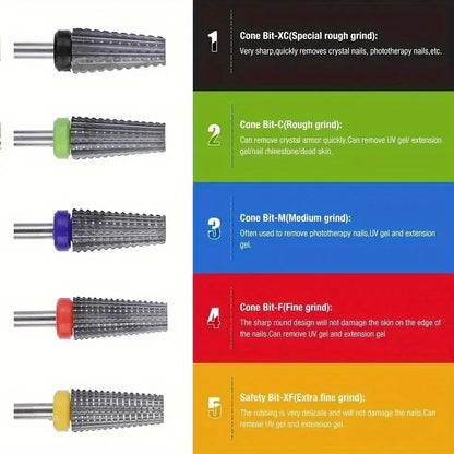 Professional Ceramic 5 in 1  Nail Drill Bit