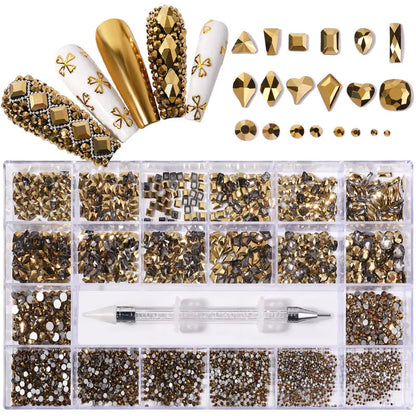 Glass Nail Rhinestone Decoration