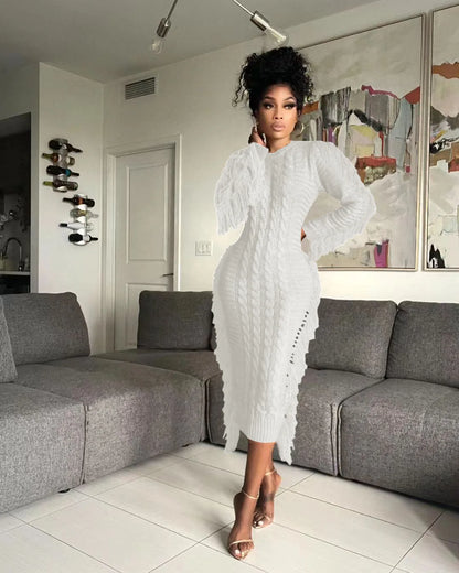 Tassel Knit Maxi Dress