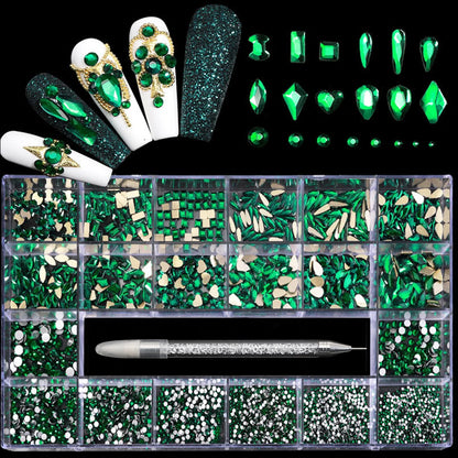 Glass Nail Rhinestone Decoration