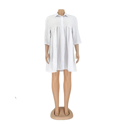 Collared Fit & Flare Statement Dress