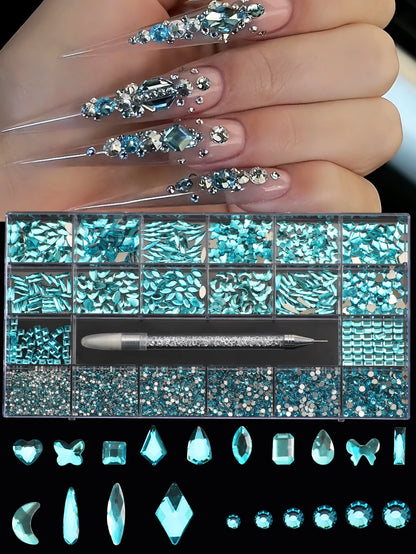 Glass Nail Rhinestone Decoration