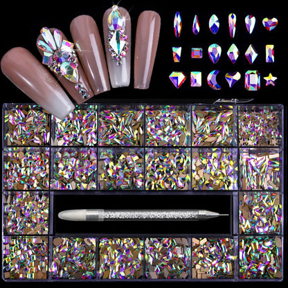 Glass Nail Rhinestone Decoration