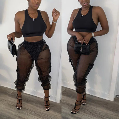 Sexy Mesh Jogger Pant
