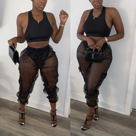 Sexy Mesh Jogger Pant