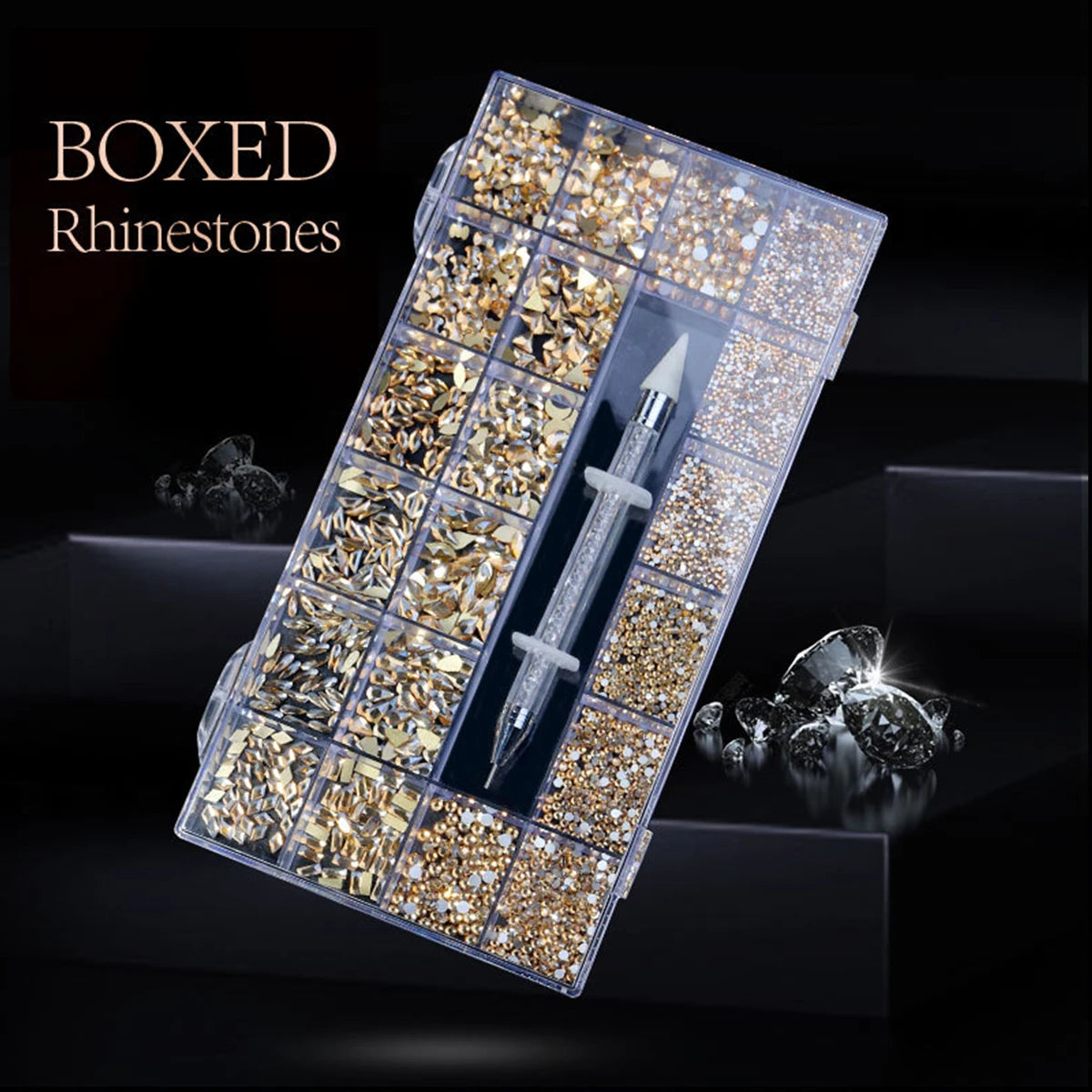 Glass Nail Rhinestone Decoration