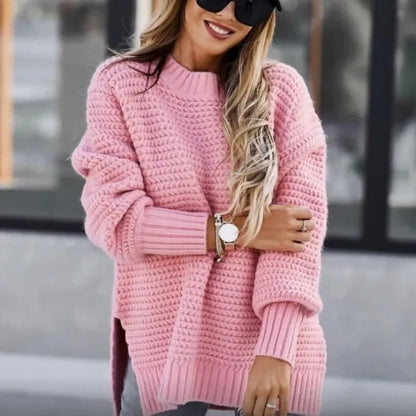 Casual Side Split Knitted Sweater
