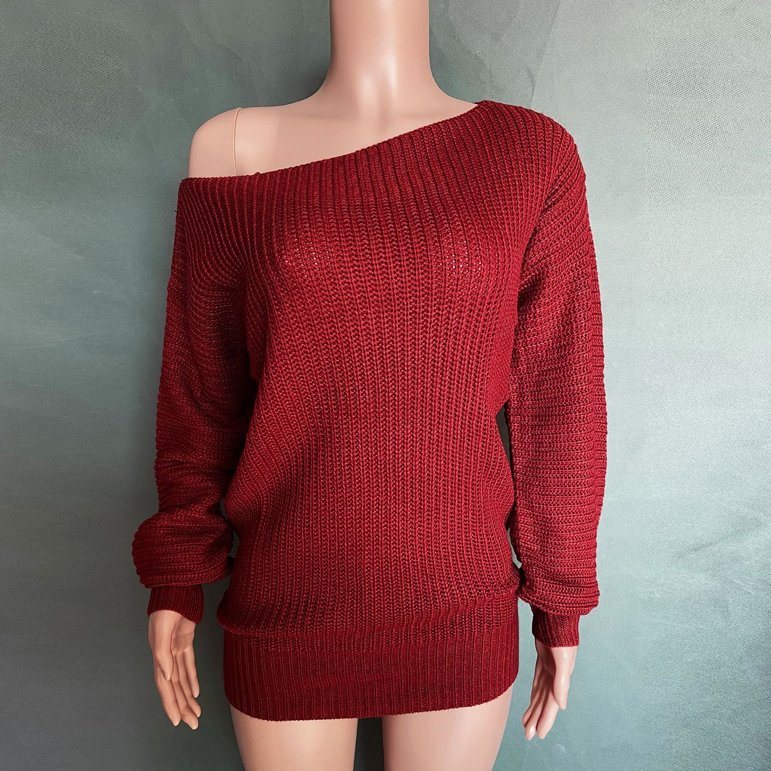Knitted Mini Dress Sweater