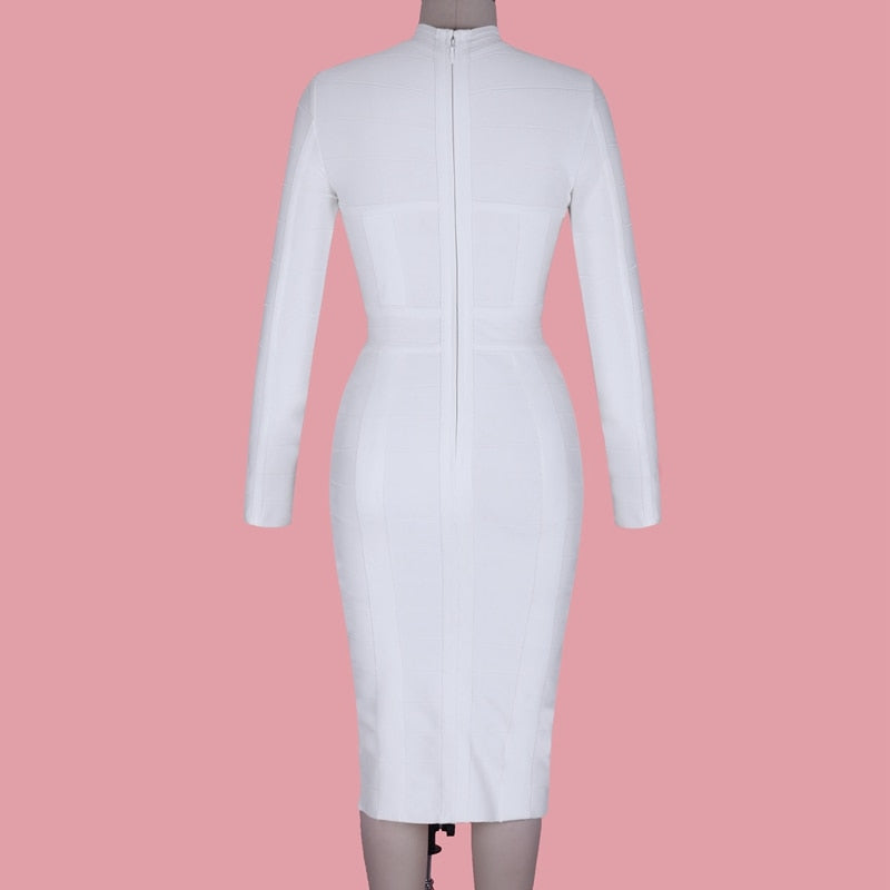 Long Sleeve Bandage length bodycon Dress