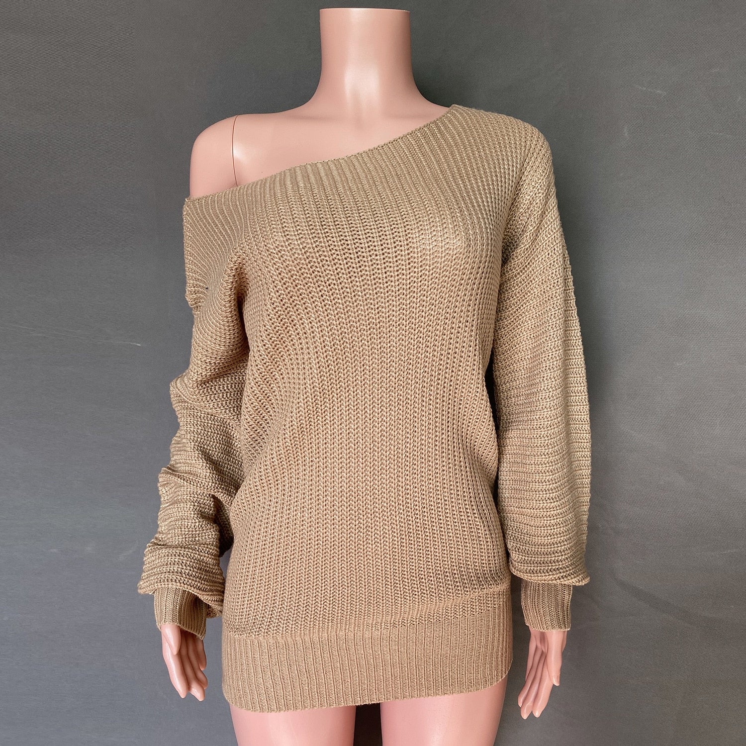 Knitted Mini Dress Sweater